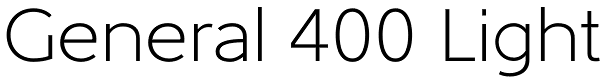 General 400 Light Font