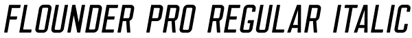 Flounder Pro Regular Italic Font