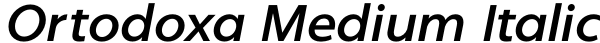 Ortodoxa Medium Italic Font