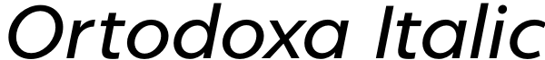Ortodoxa Italic Font
