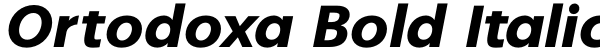 Ortodoxa Bold Italic Font
