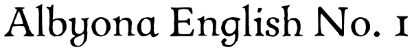 Albyona English No. 1 Font