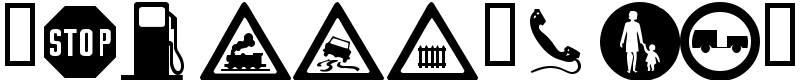 wmroadsigns Font