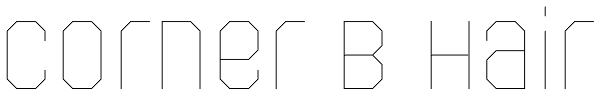 Corner B Hair Font