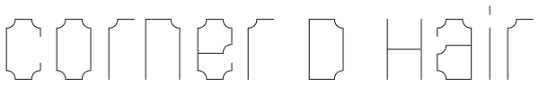 Corner D Hair Font