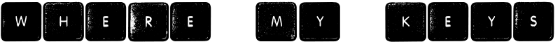 Where my keys Font