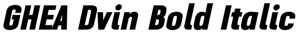 GHEA Dvin Bold Italic Font