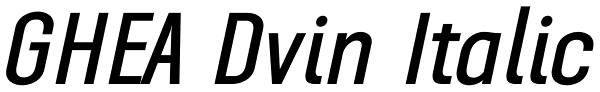 GHEA Dvin Italic Font