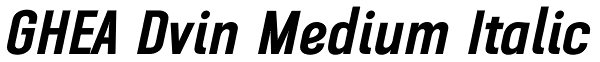 GHEA Dvin Medium Italic Font