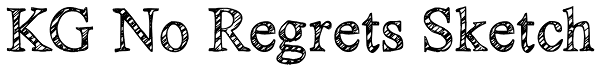 KG No Regrets Sketch Font