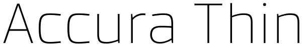 Accura Thin Font