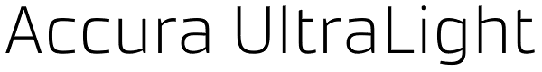 Accura UltraLight Font