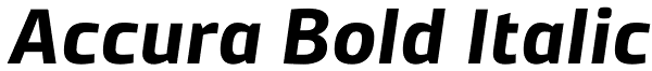 Accura Bold Italic Font
