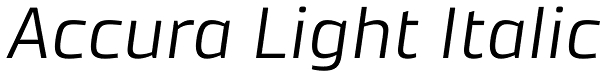 Accura Light Italic Font