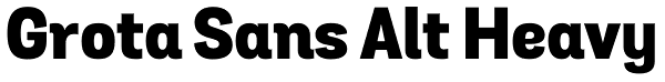 Grota Sans Alt Heavy Font