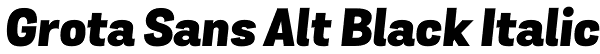 Grota Sans Alt Black Italic Font