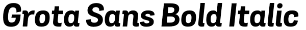 Grota Sans Bold Italic Font