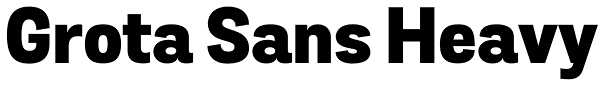 Grota Sans Heavy Font