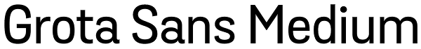 Grota Sans Medium Font