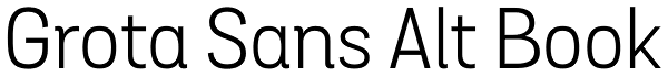 Grota Sans Alt Book Font