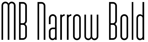 MB Narrow Bold Font