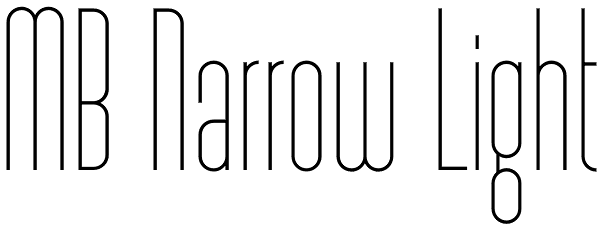 MB Narrow Light Font