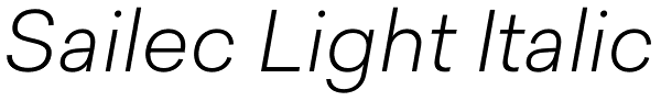 Sailec Light Italic Font