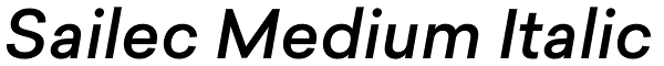 Sailec Medium Italic Font
