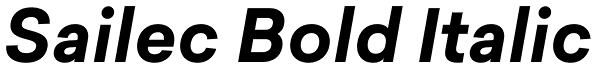 Sailec Bold Italic Font