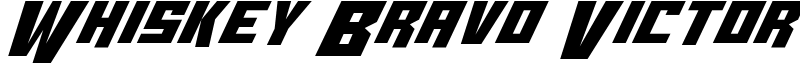 Whiskey Bravo Victor Font