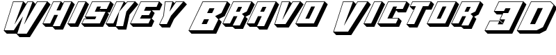 Whiskey Bravo Victor 3D Font