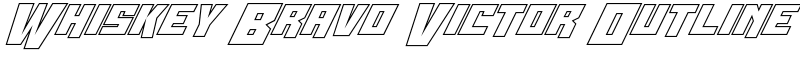 Whiskey Bravo Victor Outline Font