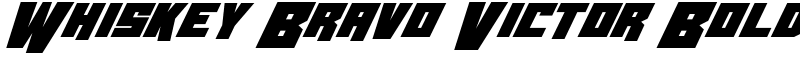 Whiskey Bravo Victor Bold Font