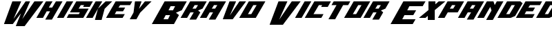 Whiskey Bravo Victor Expanded Font