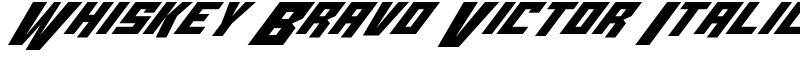 Whiskey Bravo Victor Italic Font