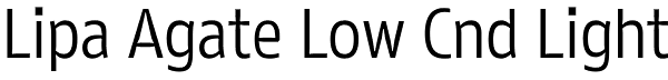Lipa Agate Low Cnd Light Font