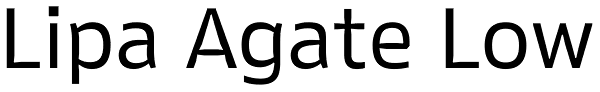 Lipa Agate Low Font