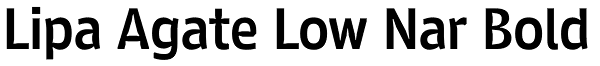 Lipa Agate Low Nar Bold Font