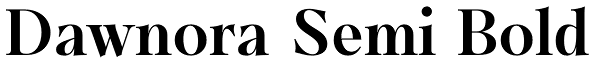 Dawnora Semi Bold Font