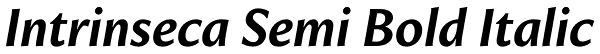 Intrinseca Semi Bold Italic Font