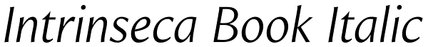 Intrinseca Book Italic Font