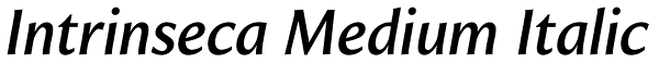 Intrinseca Medium Italic Font