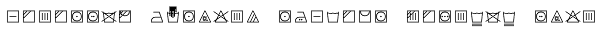 Monostep Washing Symbols Rounded Thin Font