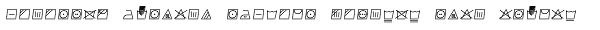 Monostep Washing Symbols Rounded Thin Italic Font