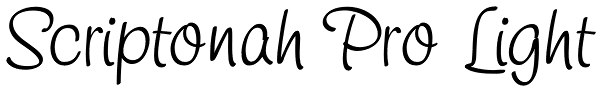 Scriptonah Pro Light Font
