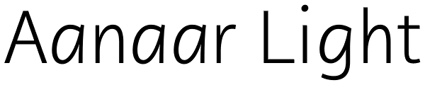 Aanaar Light Font