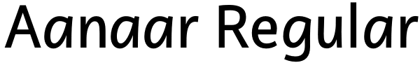 Aanaar Regular Font
