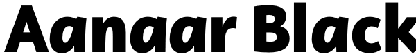 Aanaar Black Font