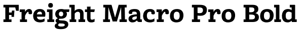Freight Macro Pro Bold Font