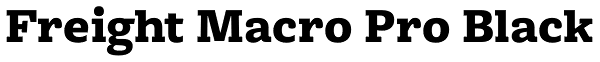 Freight Macro Pro Black Font